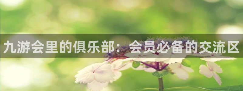 南宫NG注册链接：九游会里的俱乐部：会员必备的交流区